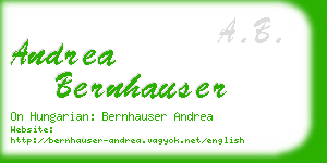 andrea bernhauser business card